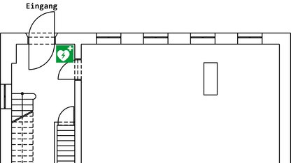 Lageplan Defibrillator Aussenstelle Gams Z_Gams_standort_lageplan_defibrillator